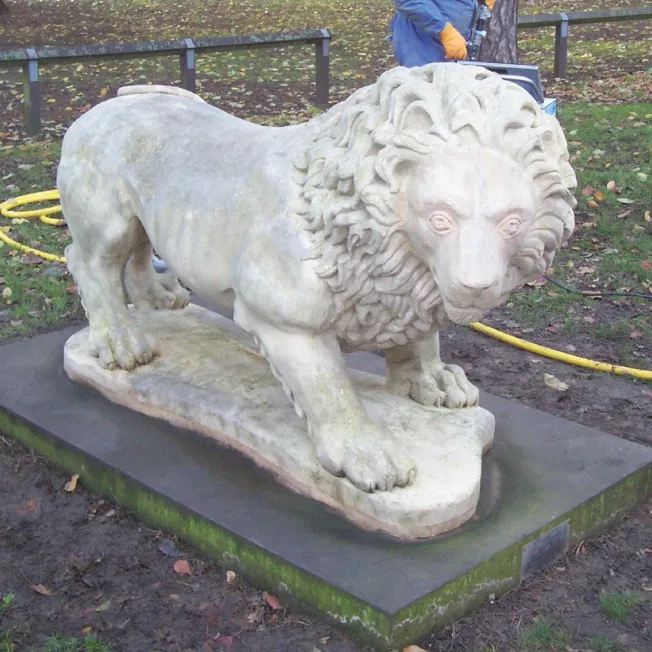 Statues after Dry Ice Blast Cleaning
